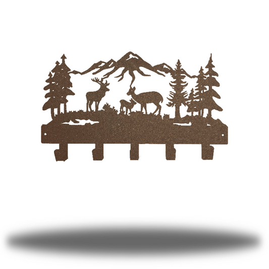 Riverside Designs-Deer Scene Wall Hanger-Metal Wall Art Décor