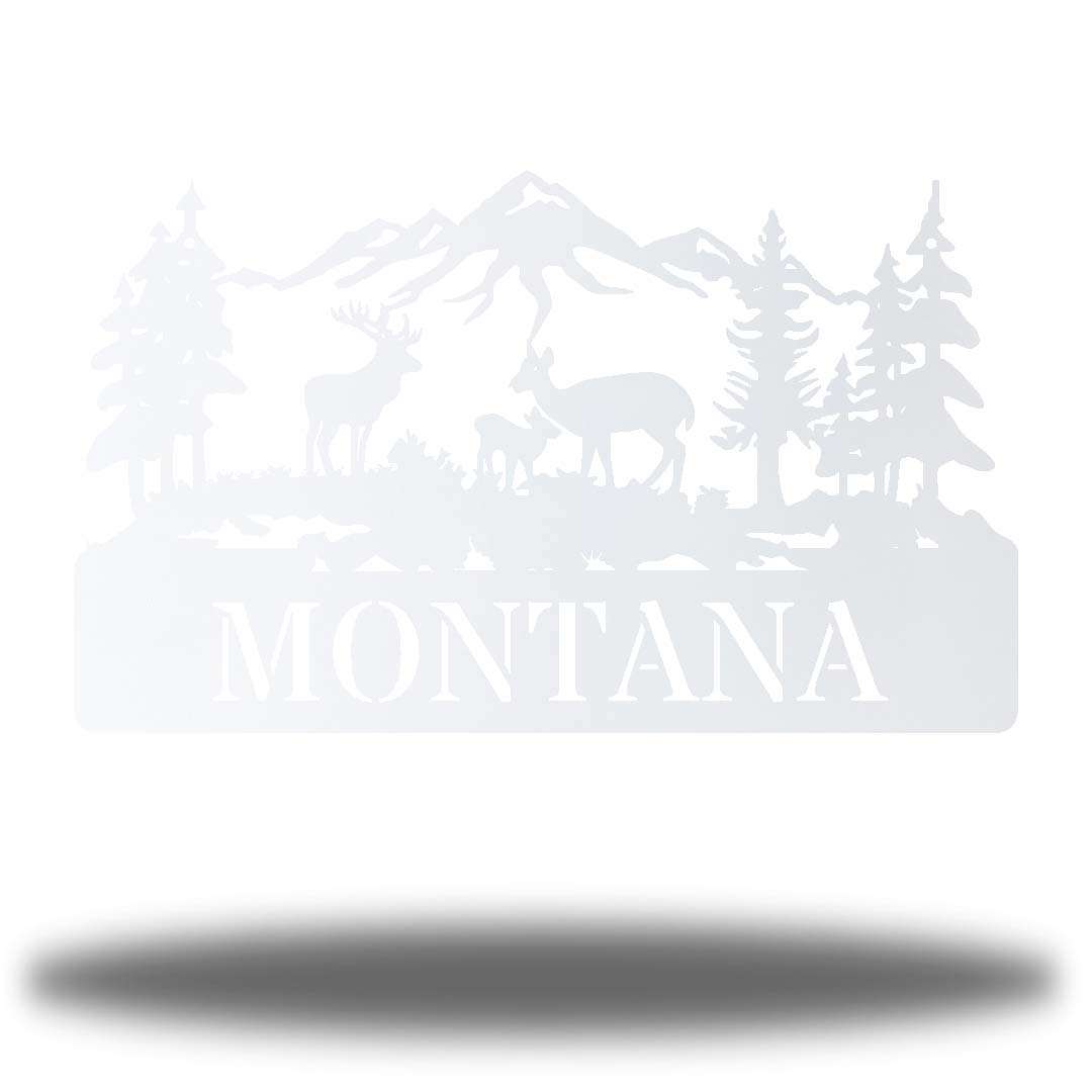 Riverside Designs-Outdoor Deer Scene Monogram-Metal Wall Art Décor