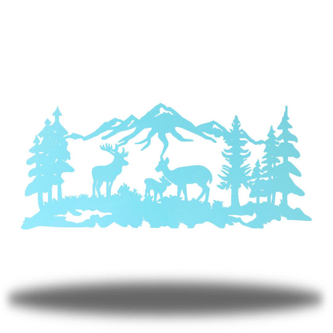 Riverside Designs-Outdoor Deer Scene-Metal Wall Art Décor