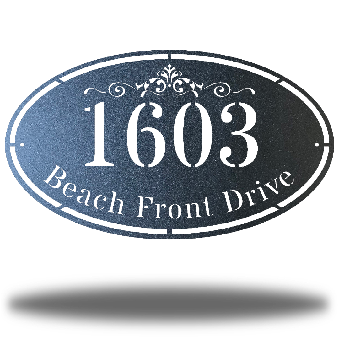 Riverside Designs-Oval Address Sign-Metal Wall Art Décor