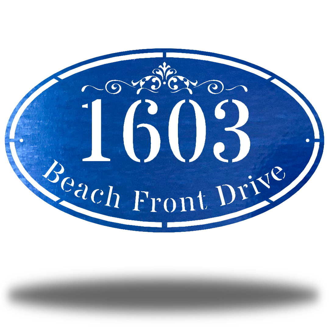 Riverside Designs-Oval Address Sign-Metal Wall Art Décor