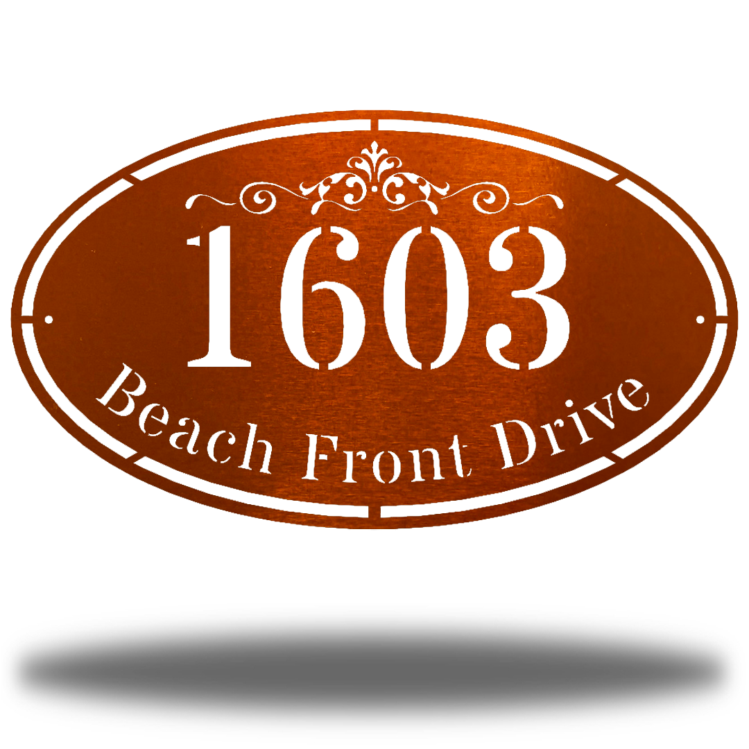 Riverside Designs-Oval Address Sign-Metal Wall Art Décor