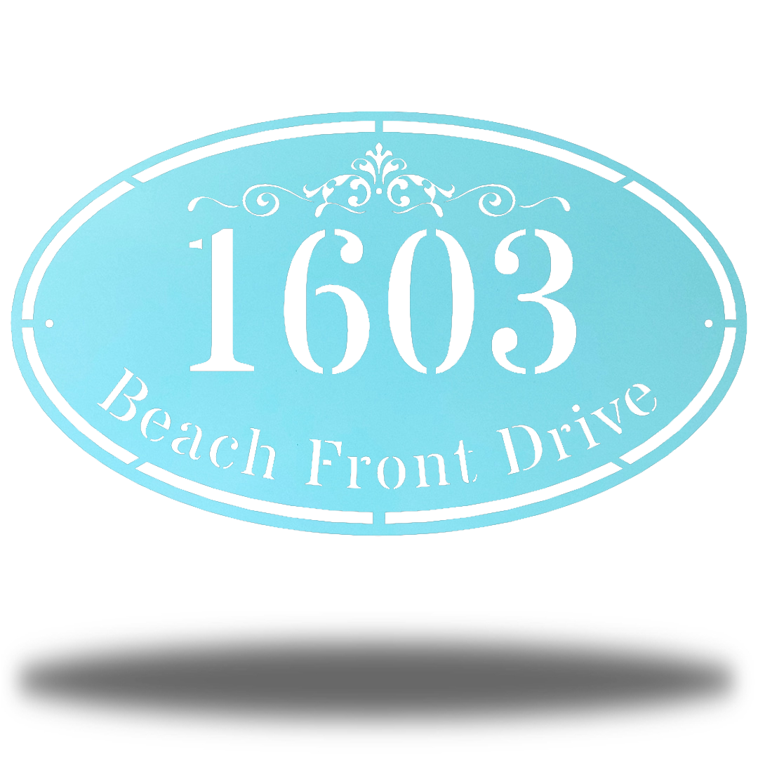 Riverside Designs-Oval Address Sign-Metal Wall Art Décor