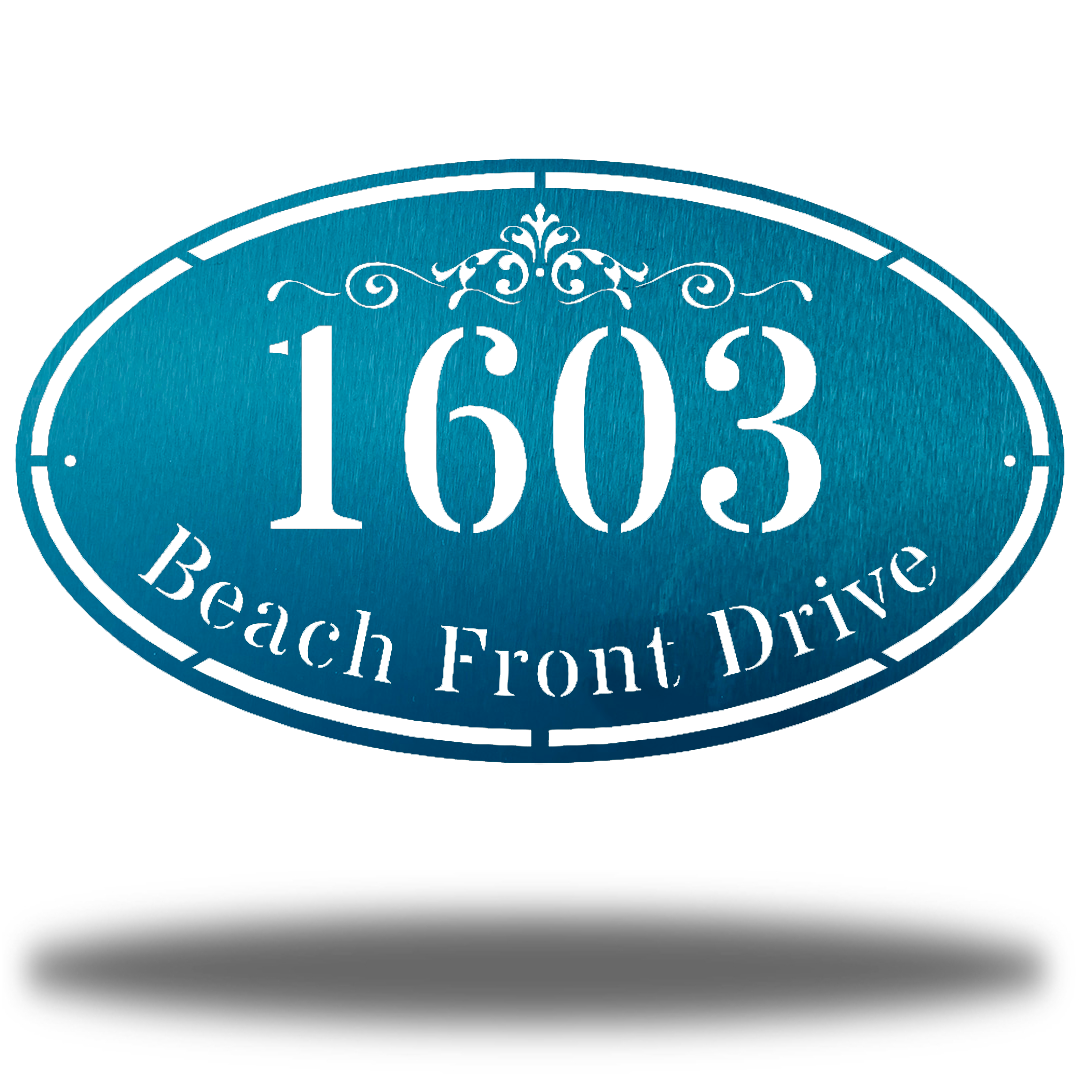 Riverside Designs-Oval Address Sign-Metal Wall Art Décor