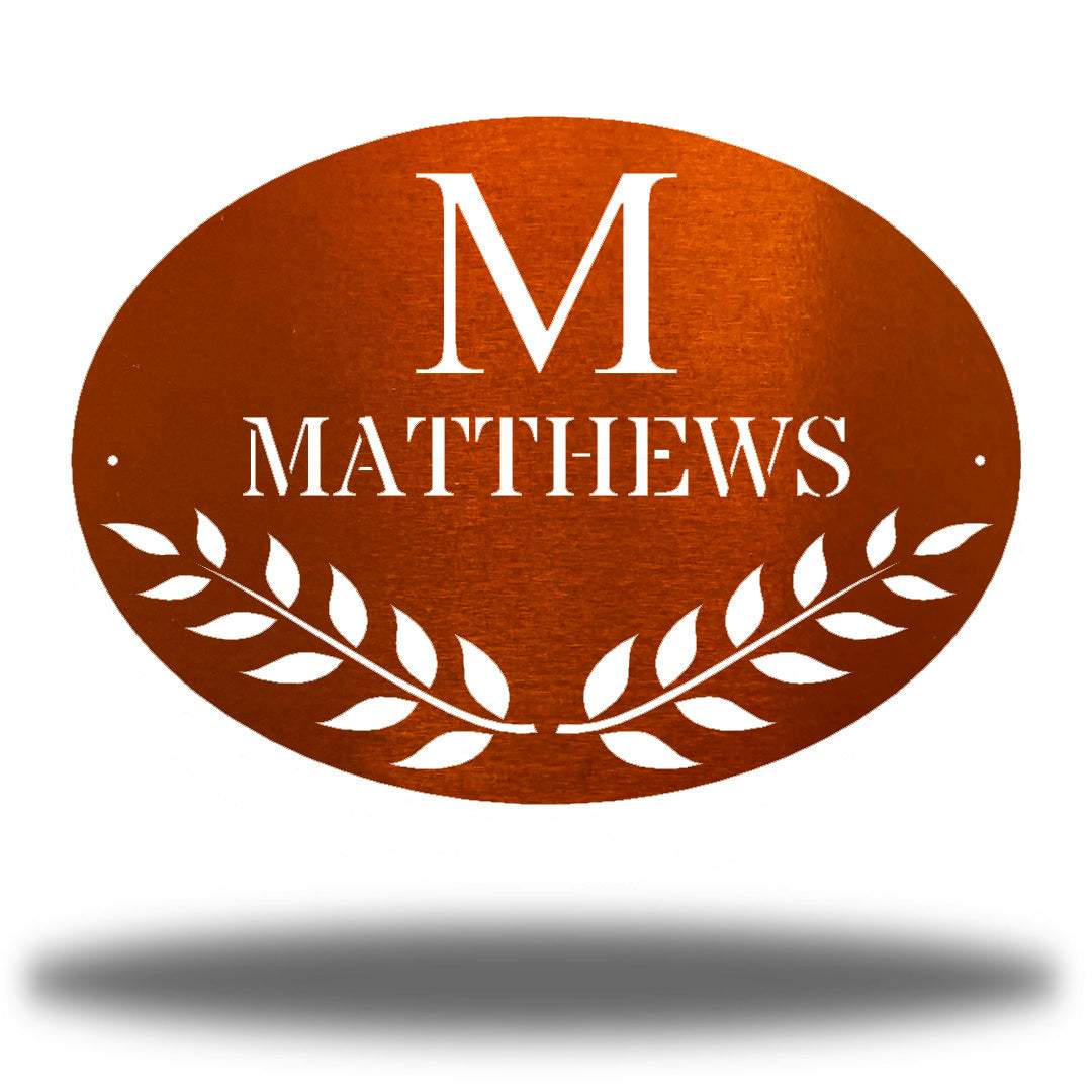 Riverside Designs-Oval Family Monogram-Metal Wall Art Décor