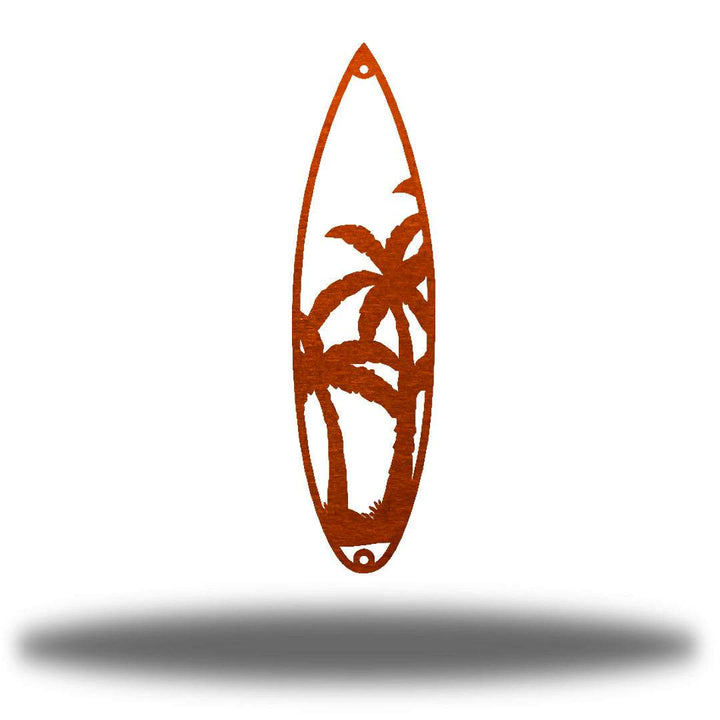 Riverside Designs-Palm Tree Surfboard (CLEARANCE)-Metal Wall Art Décor