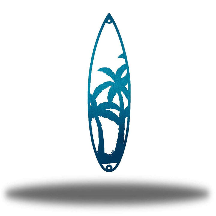Riverside Designs-Palm Tree Surfboard (CLEARANCE)-Metal Wall Art Décor