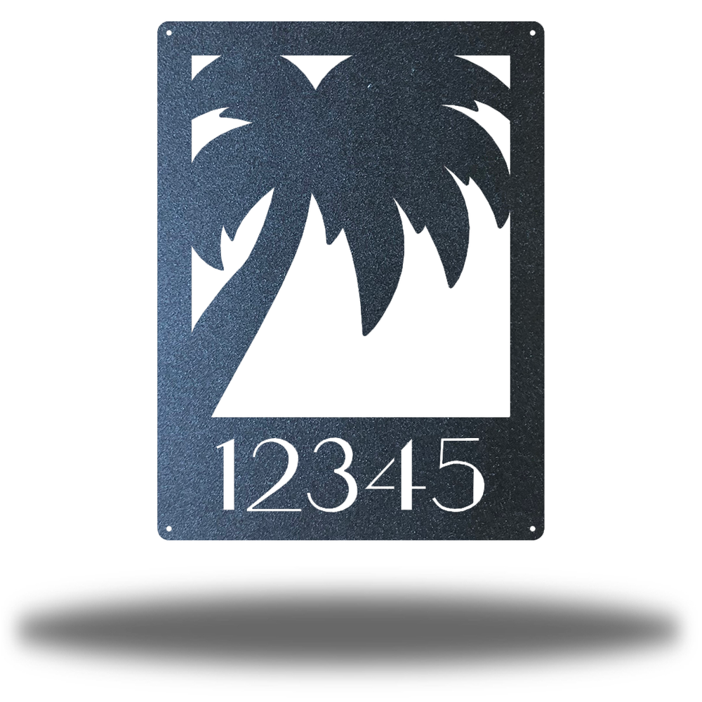 Riverside Designs-Palm Tree Address Sign-Metal Wall Art Décor