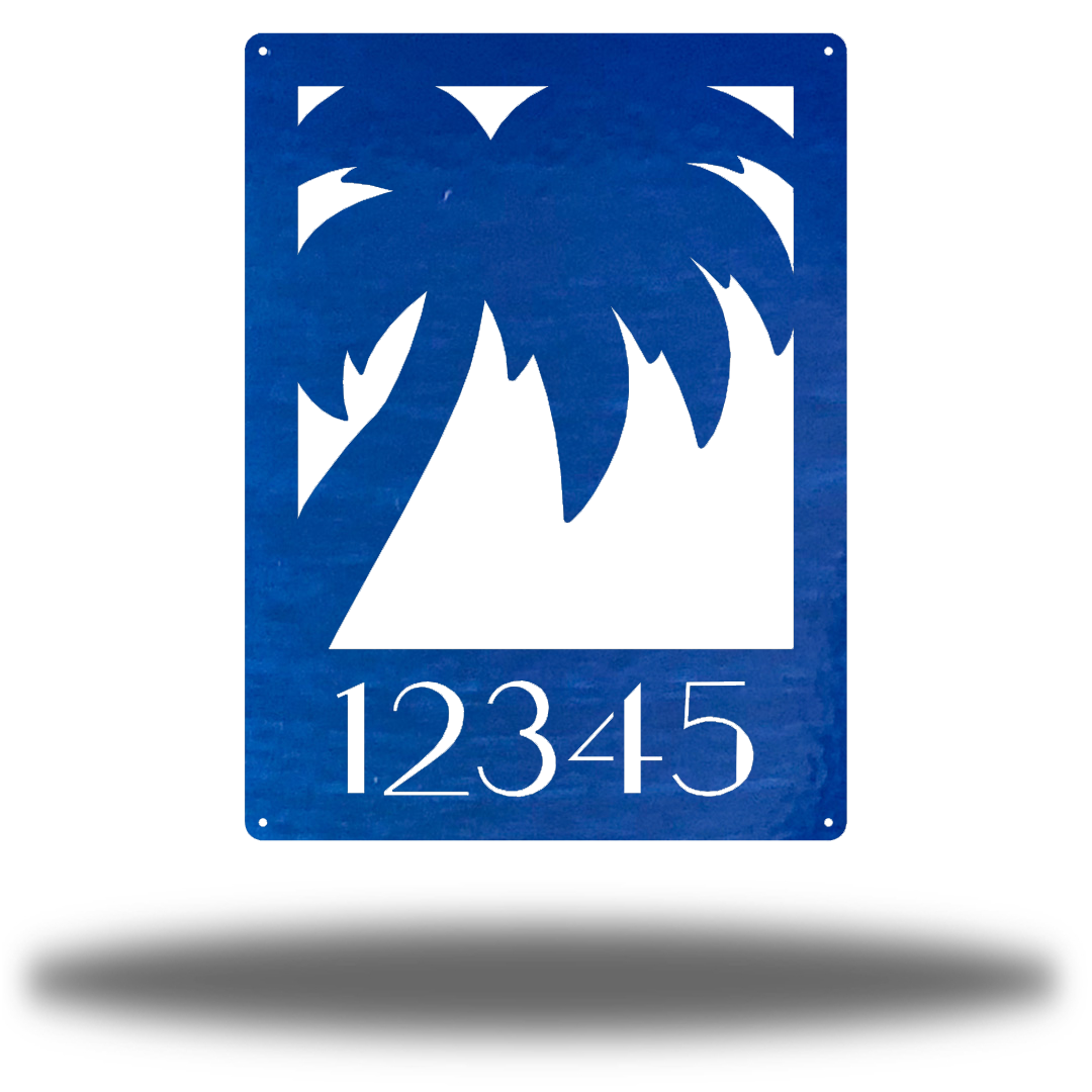 Riverside Designs-Palm Tree Address Sign-Metal Wall Art Décor