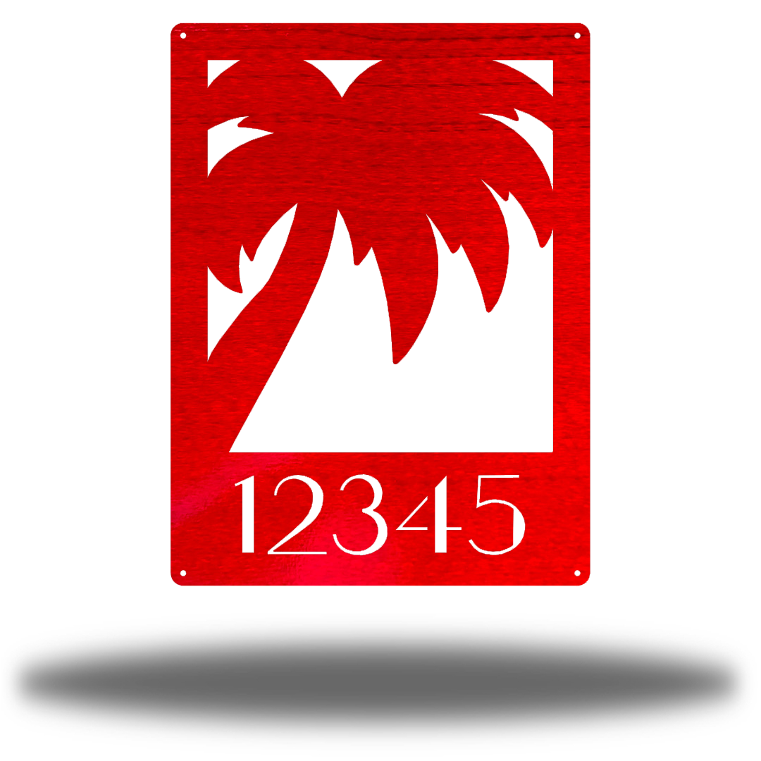 Riverside Designs-Palm Tree Address Sign-Metal Wall Art Décor