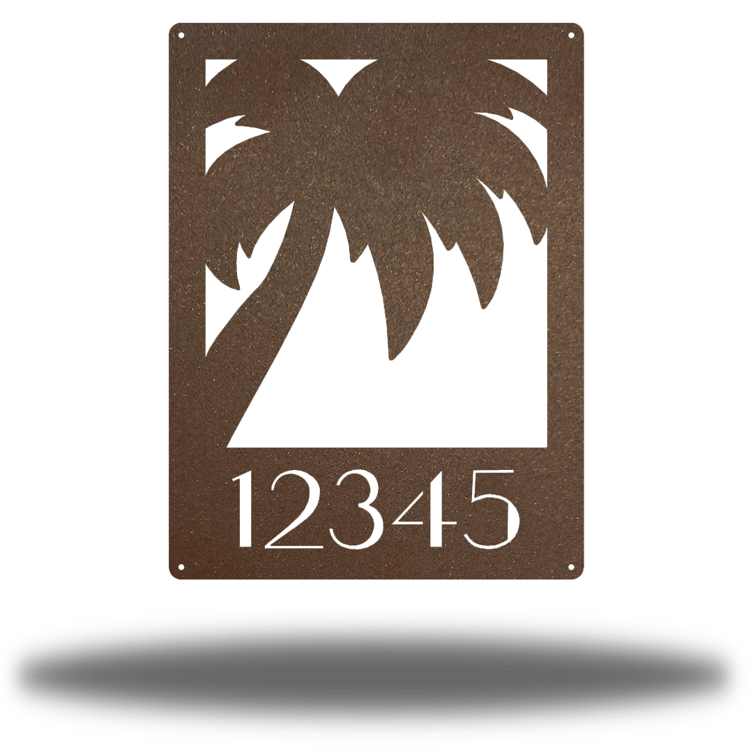 Riverside Designs-Palm Tree Address Sign-Metal Wall Art Décor