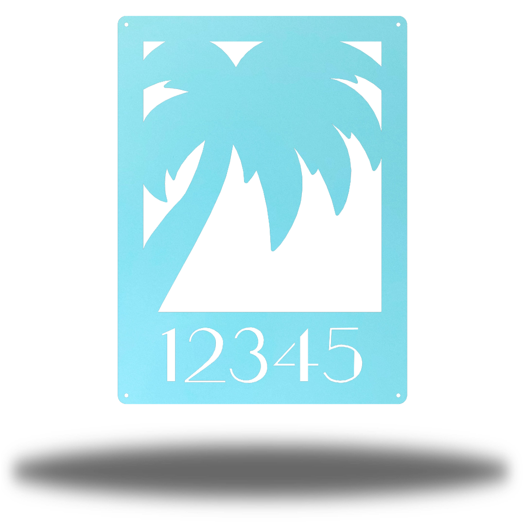 Riverside Designs-Palm Tree Address Sign-Metal Wall Art Décor