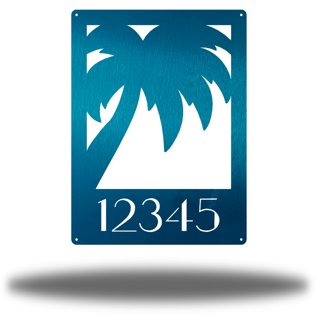 Riverside Designs-Palm Tree Address Sign-Metal Wall Art Décor