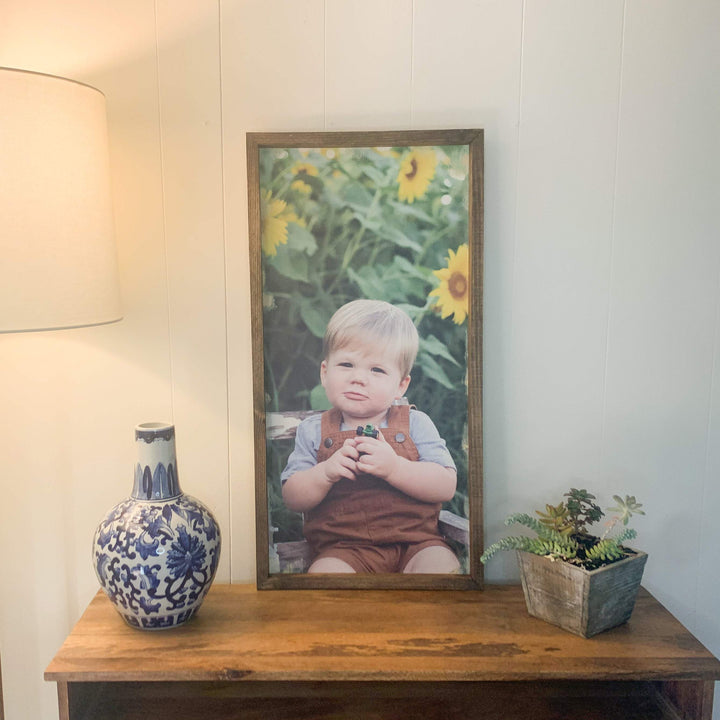 Slim Rectangle Custom Print Wood Wall Art-Riverside Designs-Wood