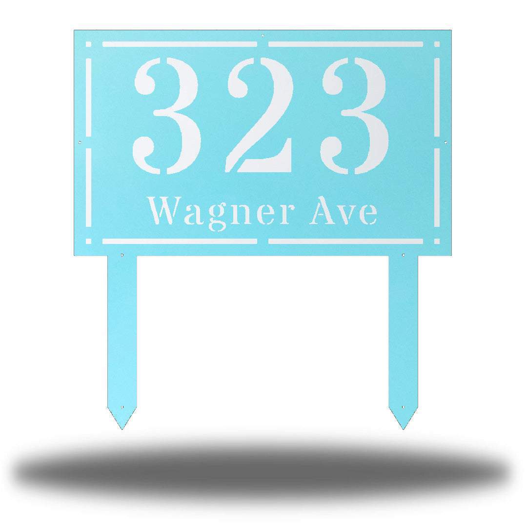 Riverside Designs-Premium White Rectangle Address Stake-Metal Wall Art Décor