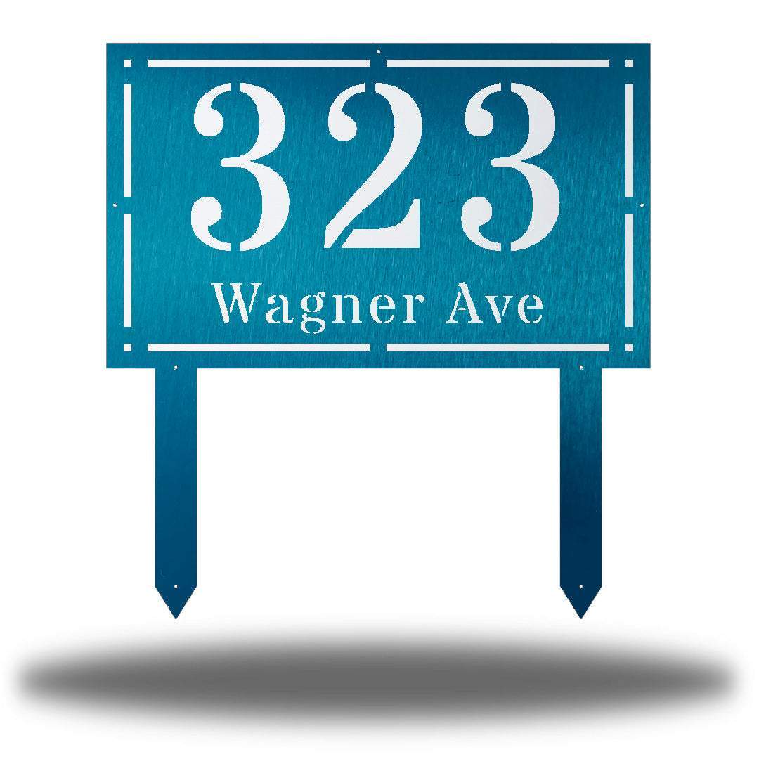 Riverside Designs-Premium White Rectangle Address Stake-Metal Wall Art Décor