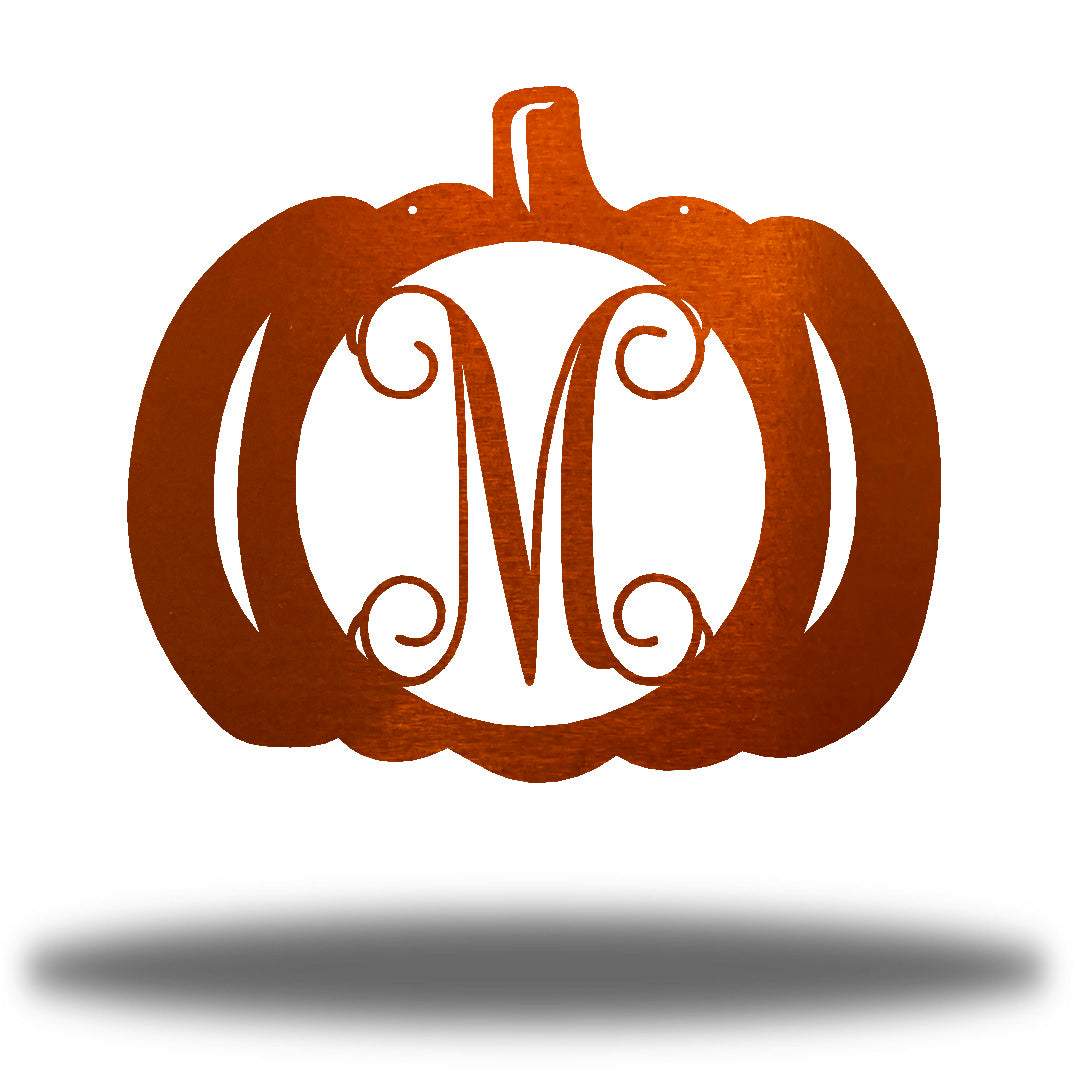 Riverside Designs-Pumpkin Monogram-Metal Wall Art Décor