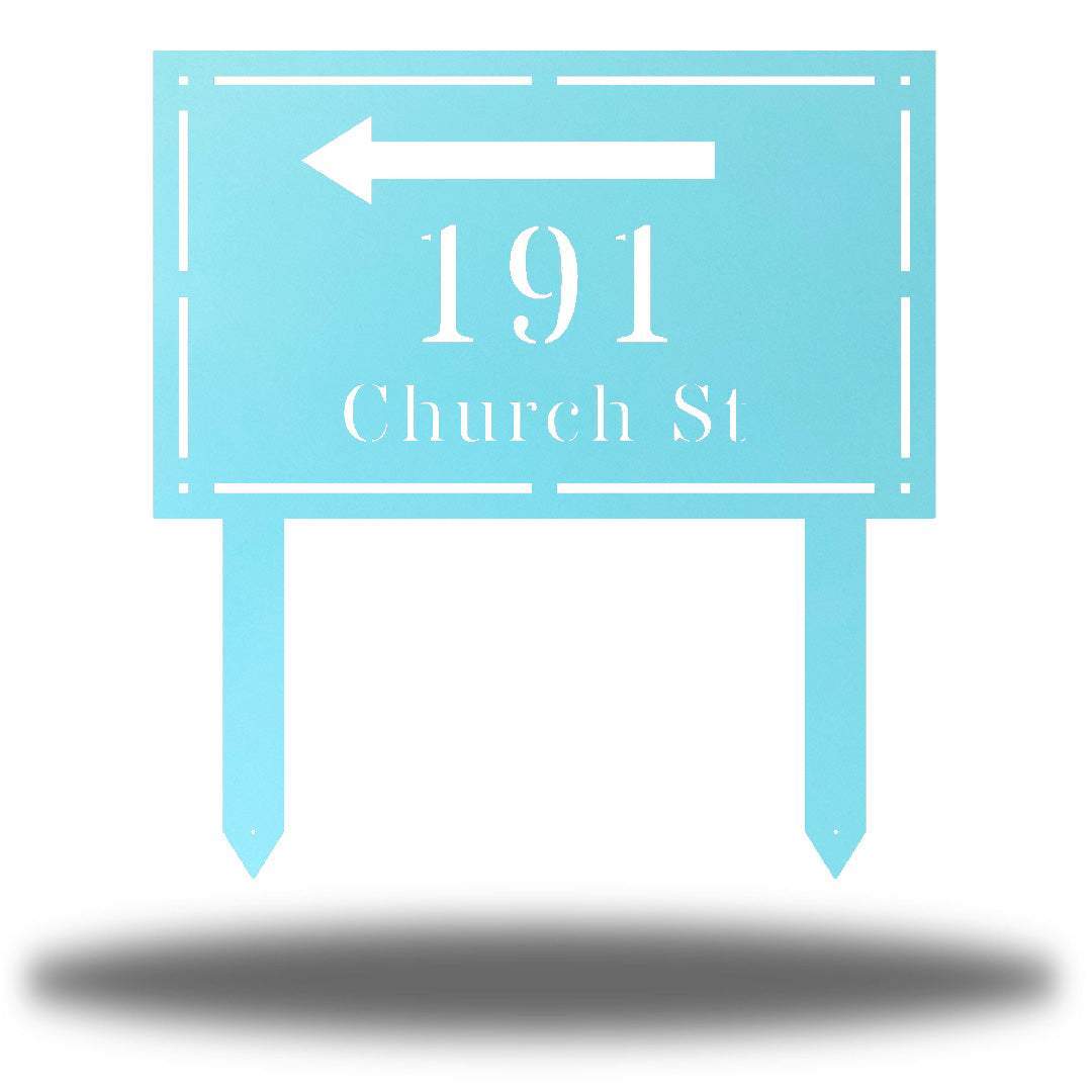 Riverside Designs-Rectangle Arrow Address Stake-Metal Wall Art Décor