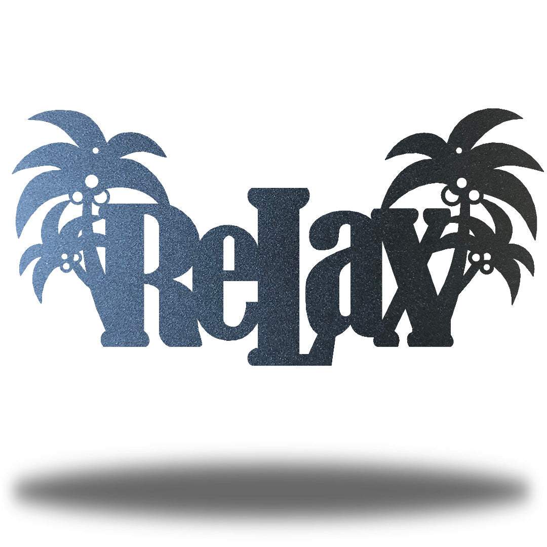 Riverside Designs-Relax Word-Metal Wall Art Décor