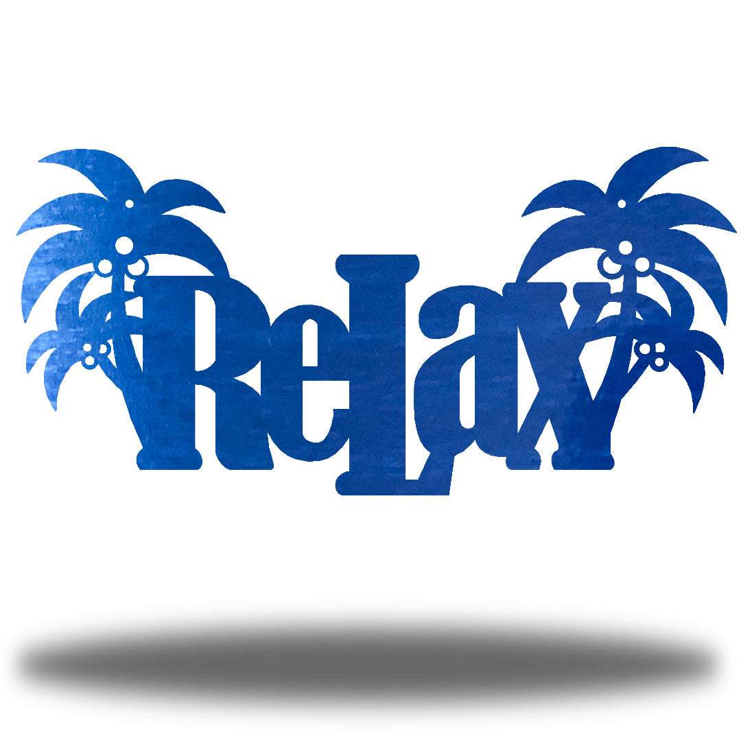 Riverside Designs-Relax Word-Metal Wall Art Décor