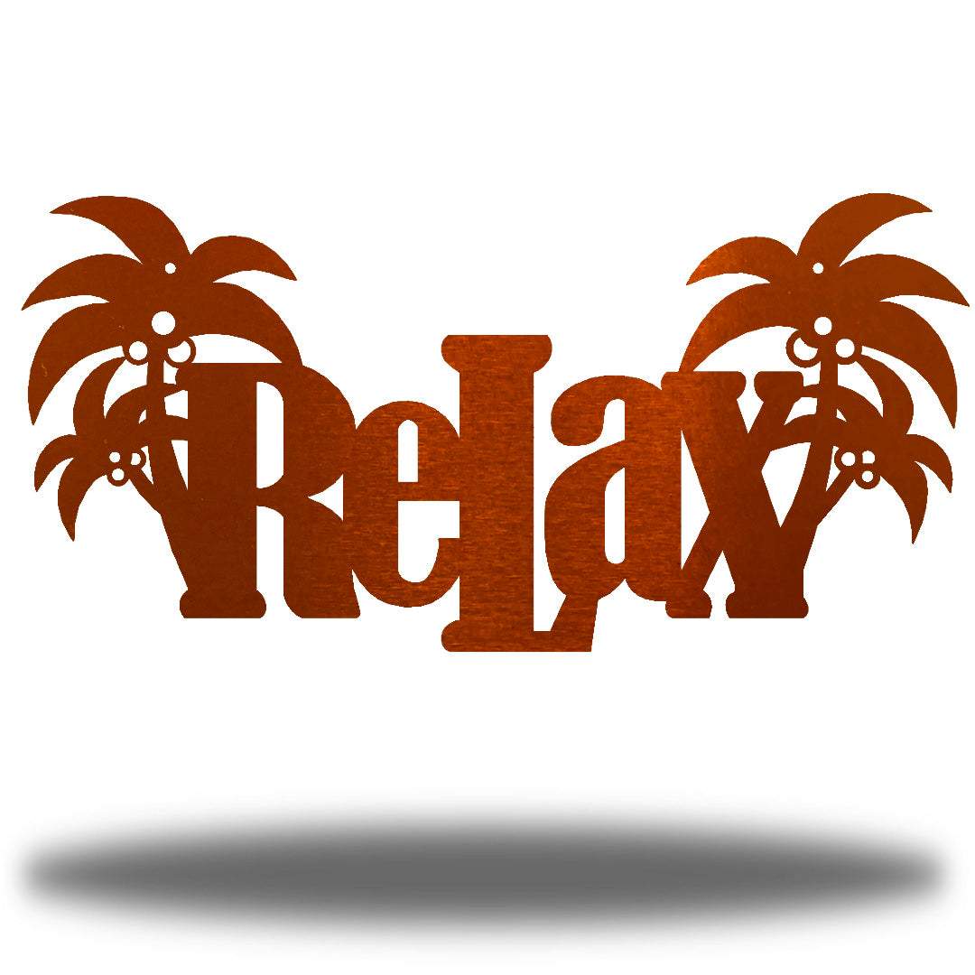 Riverside Designs-Relax Word-Metal Wall Art Décor