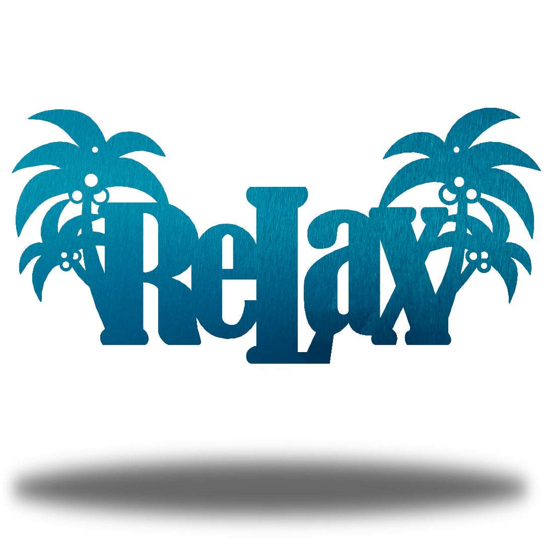 Riverside Designs-Relax Word-Metal Wall Art Décor