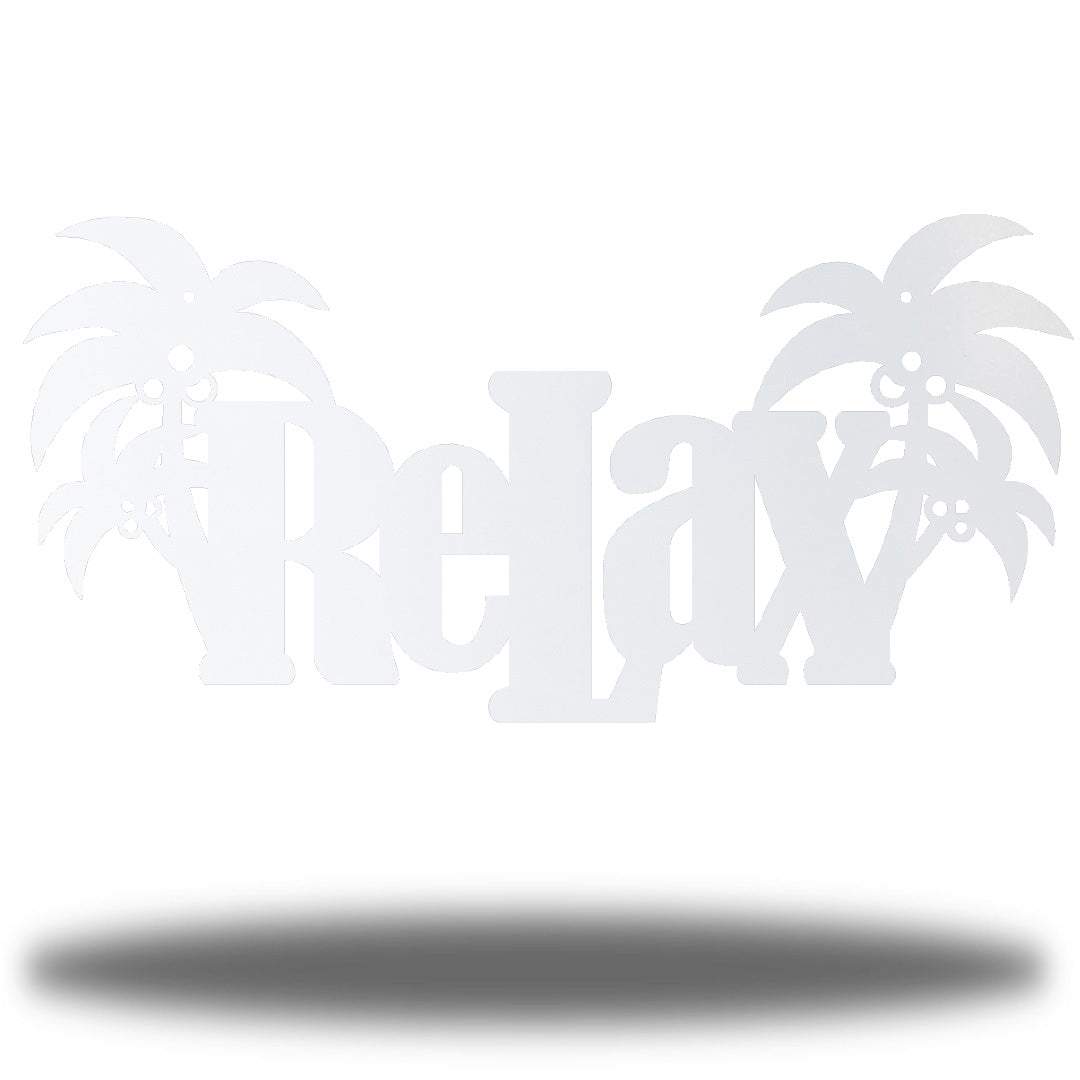 Riverside Designs-Relax Word-Metal Wall Art Décor