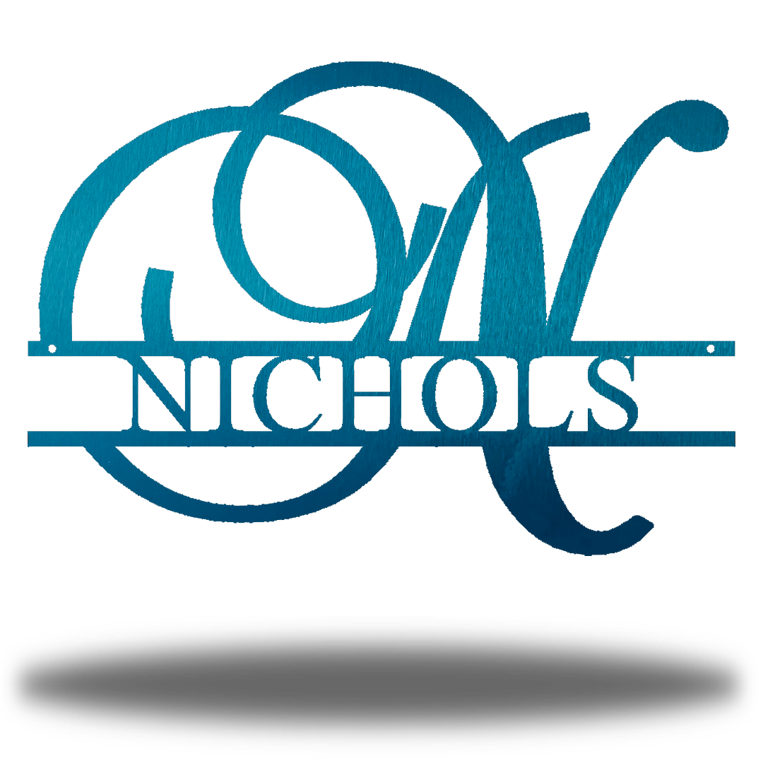 Riverside Designs-Script Split Letter Monogram-Metal Wall Art Décor