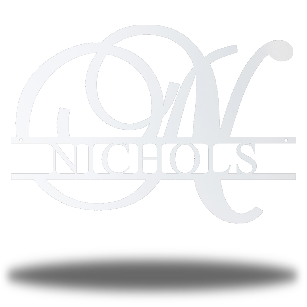 Riverside Designs-Script Split Letter Monogram-Metal Wall Art Décor