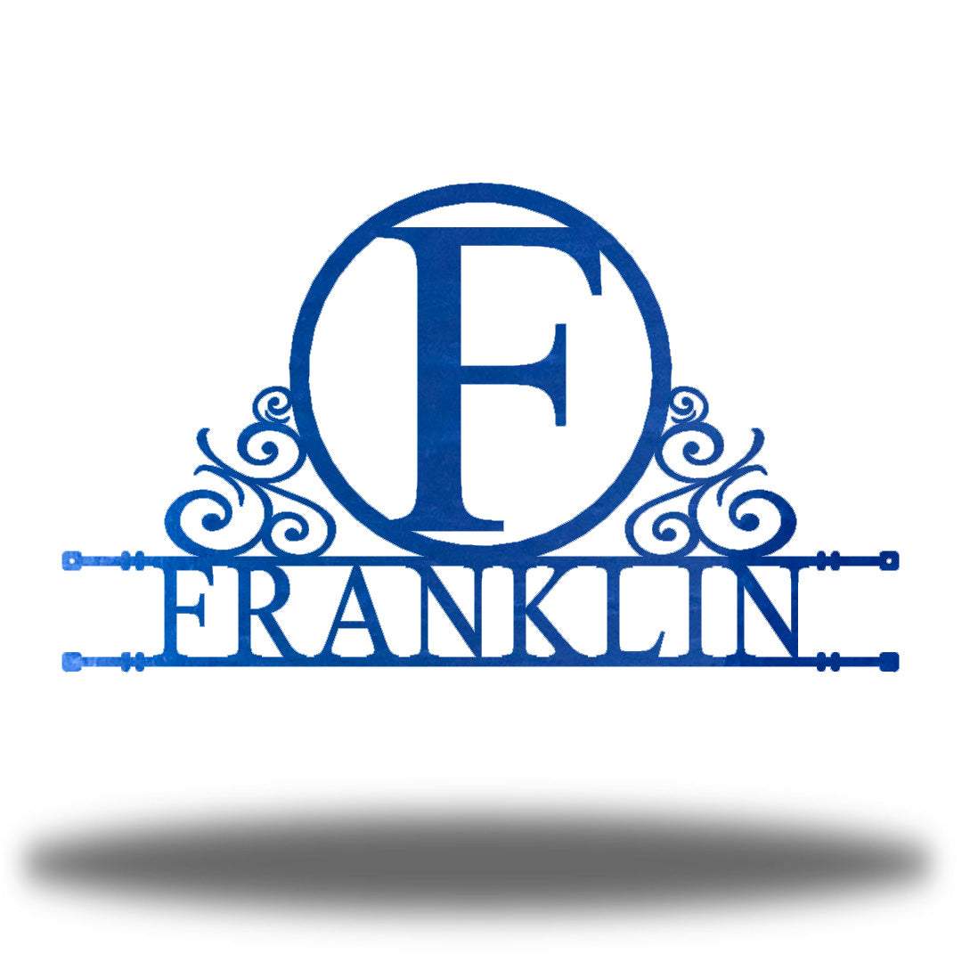 Riverside Designs-Scroll Family Initial Monogram-Metal Wall Art Décor