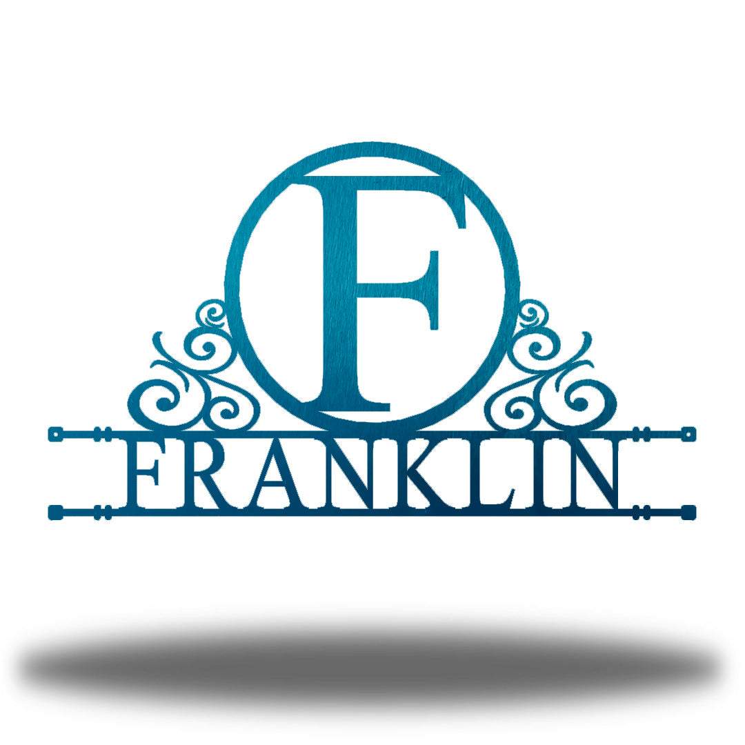 Riverside Designs-Scroll Family Initial Monogram-Metal Wall Art Décor