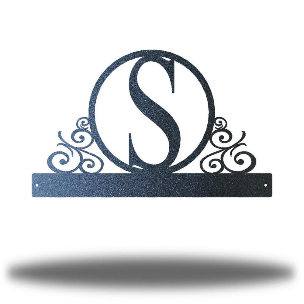 Riverside Designs-Scroll Initial Wall Hanger-Metal Wall Art Décor