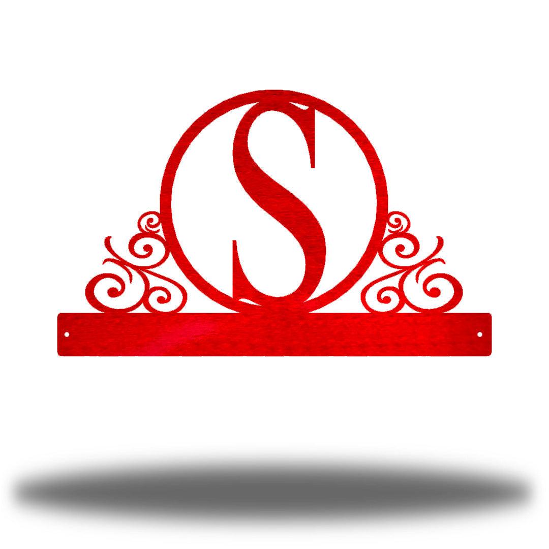 Riverside Designs-Scroll Initial Wall Hanger-Metal Wall Art Décor