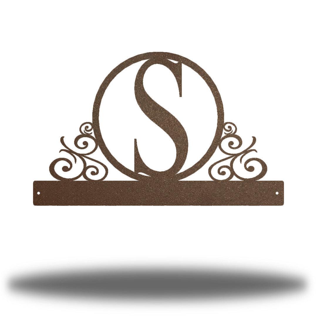 Riverside Designs-Scroll Initial Wall Hanger-Metal Wall Art Décor