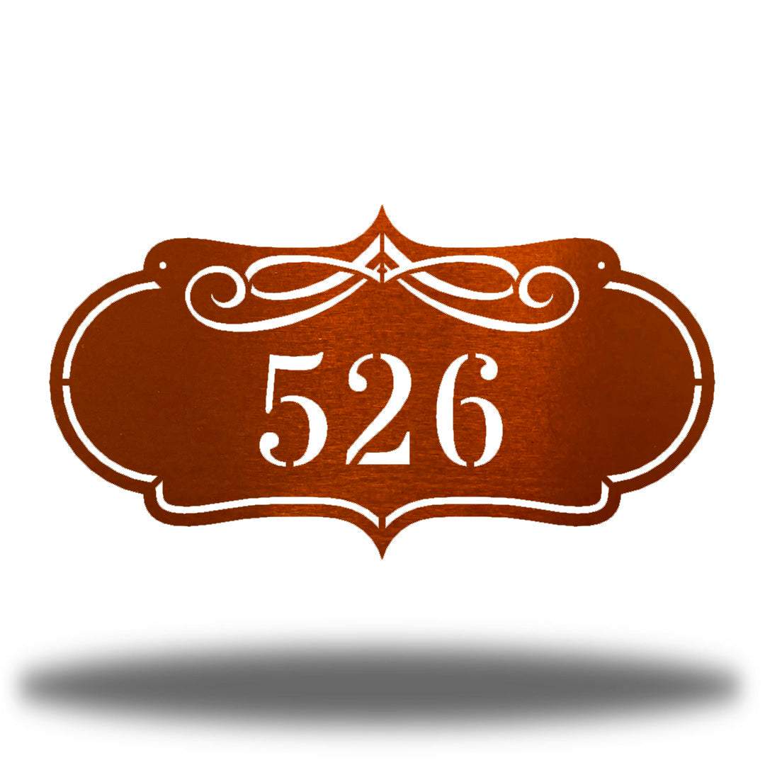 Riverside Designs-Scroll Address Sign-Metal Wall Art Décor