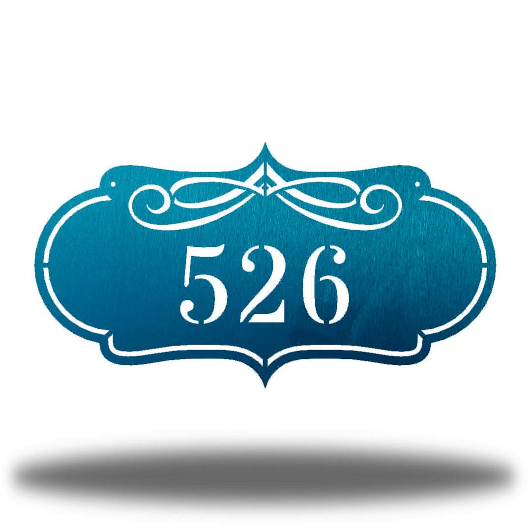 Riverside Designs-Scroll Address Sign-Metal Wall Art Décor