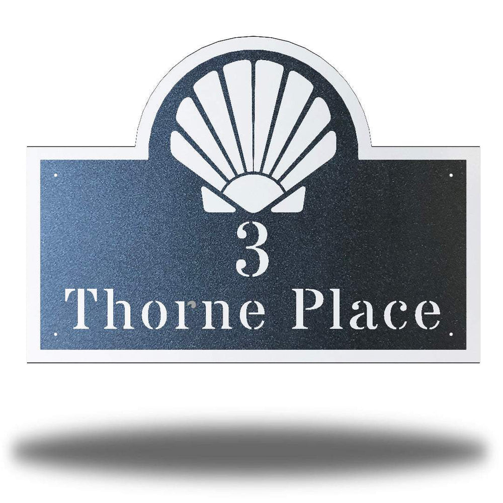 Riverside Designs-Seashell Address Sign-Metal Wall Art Décor