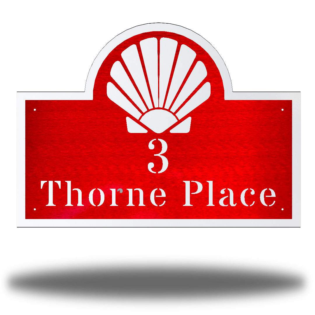 Riverside Designs-Seashell Address Sign-Metal Wall Art Décor