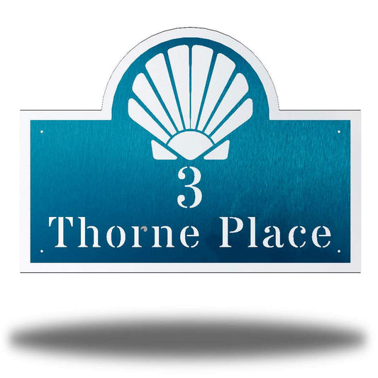 Riverside Designs-Seashell Address Sign-Metal Wall Art Décor