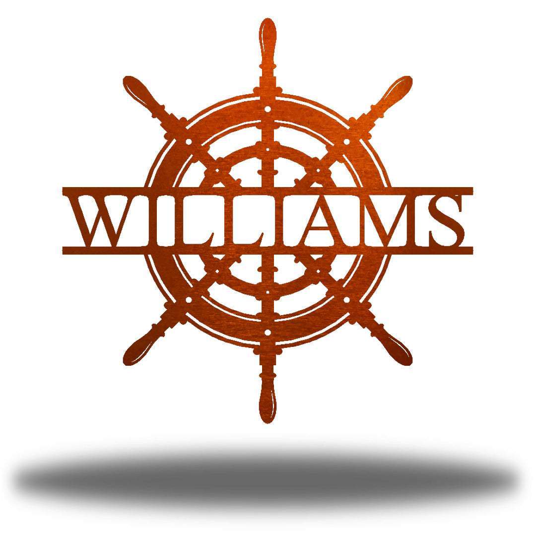 Riverside Designs-Ship Wheel Monogram-Metal Wall Art Décor