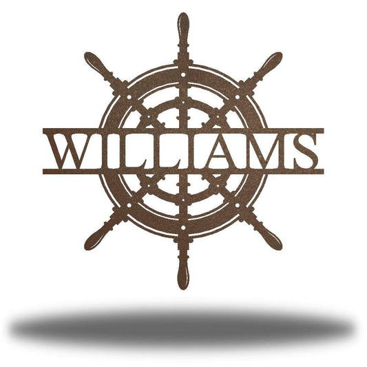 Riverside Designs-Ship Wheel Monogram-Metal Wall Art Décor