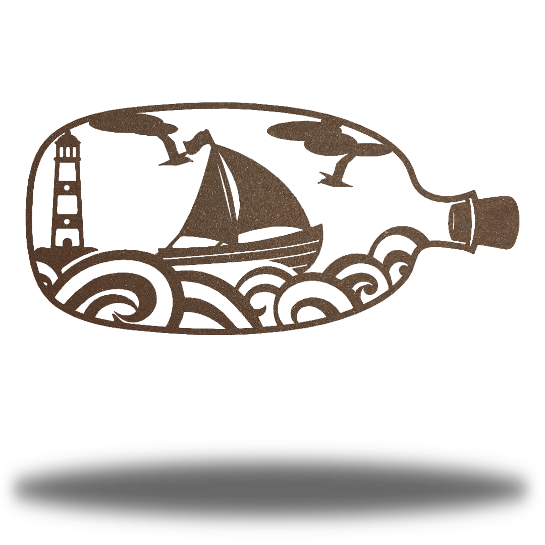 Riverside Designs-Ship in a Bottle-Metal Wall Art Décor