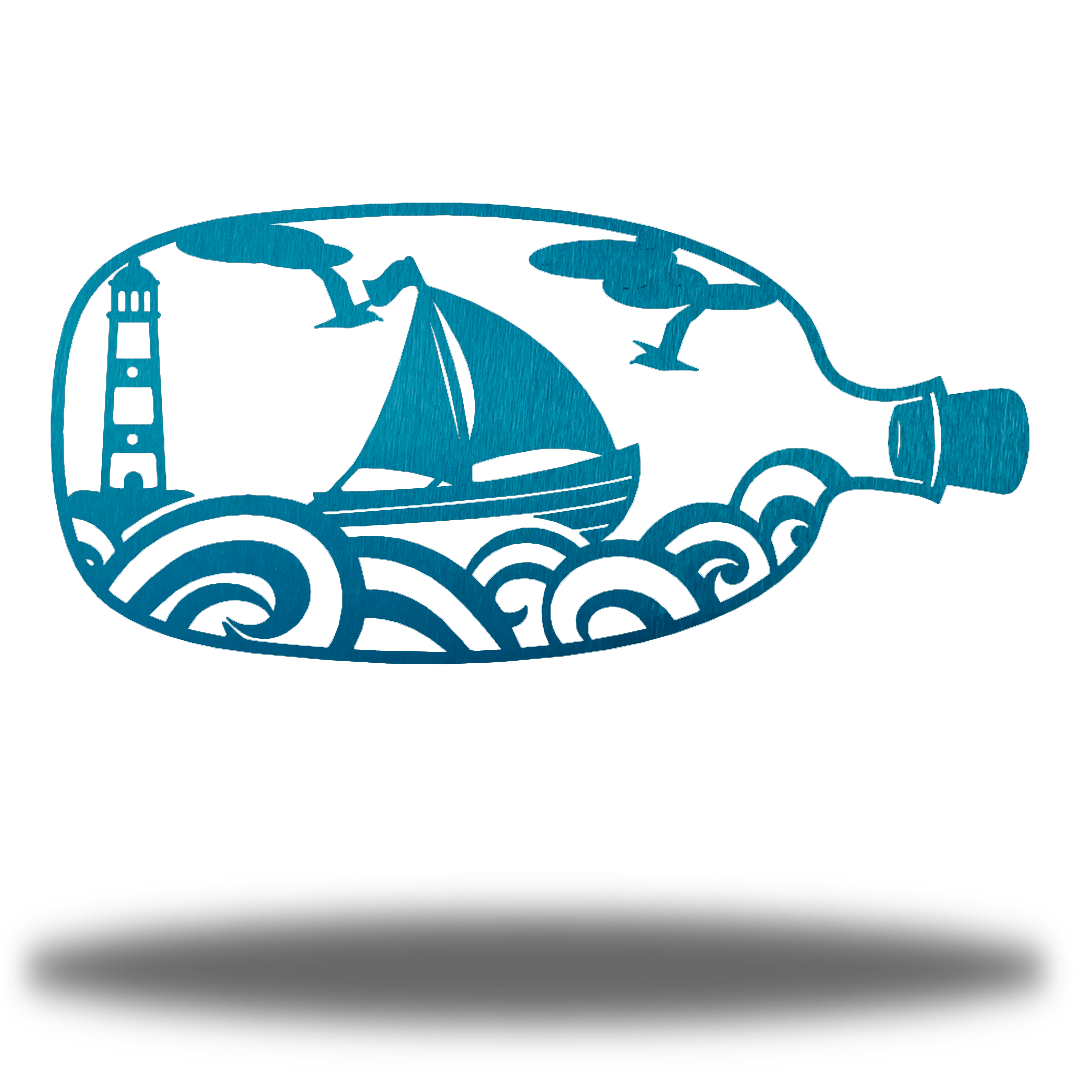 Riverside Designs-Ship in a Bottle-Metal Wall Art Décor