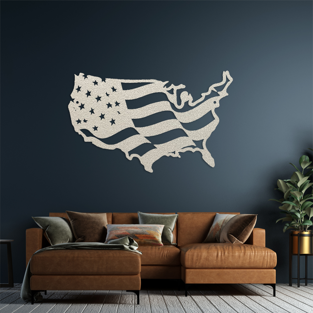 Riverside Designs-USA Wavy Flag (CLEARANCE)-Metal Wall Art Décor