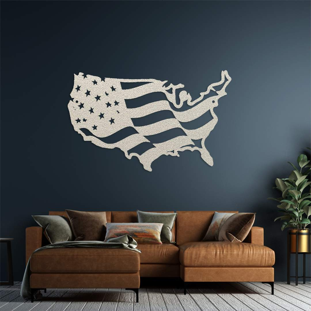 Riverside Designs-USA Wavy Flag-Metal Wall Art Décor