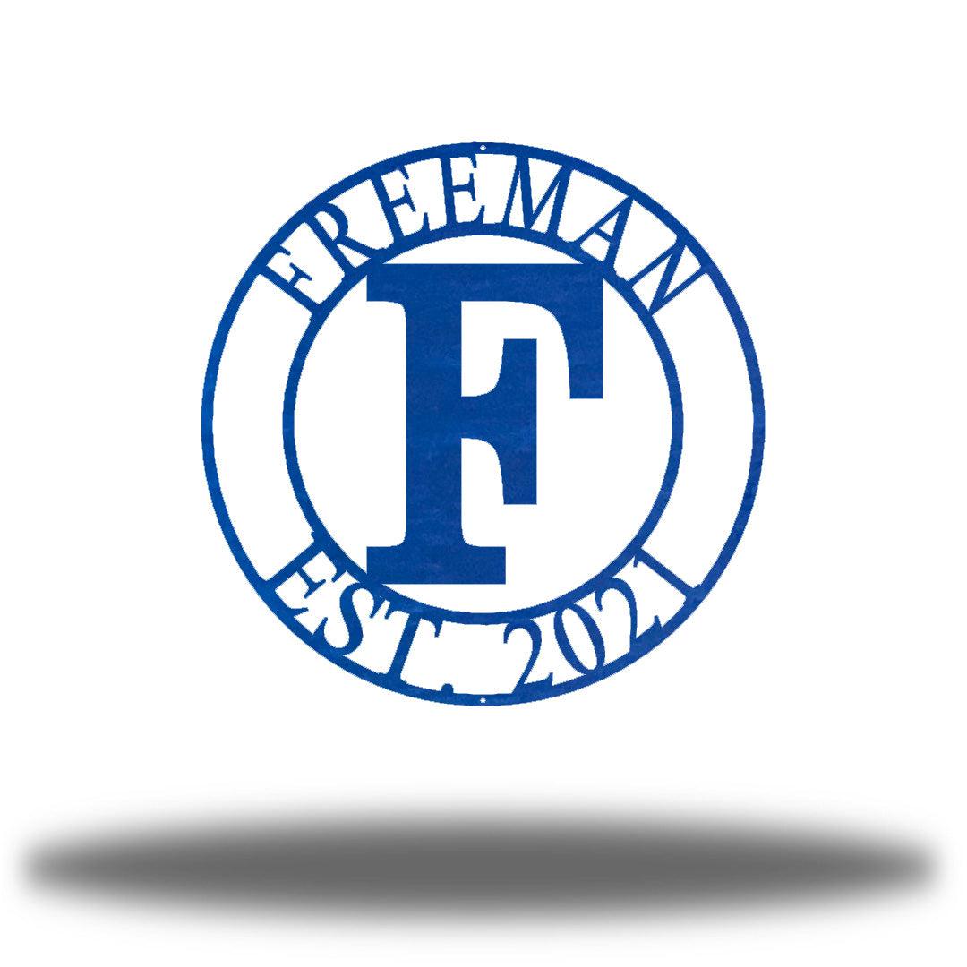 Riverside Designs-Simple Circle Monogram-Metal Wall Art Décor