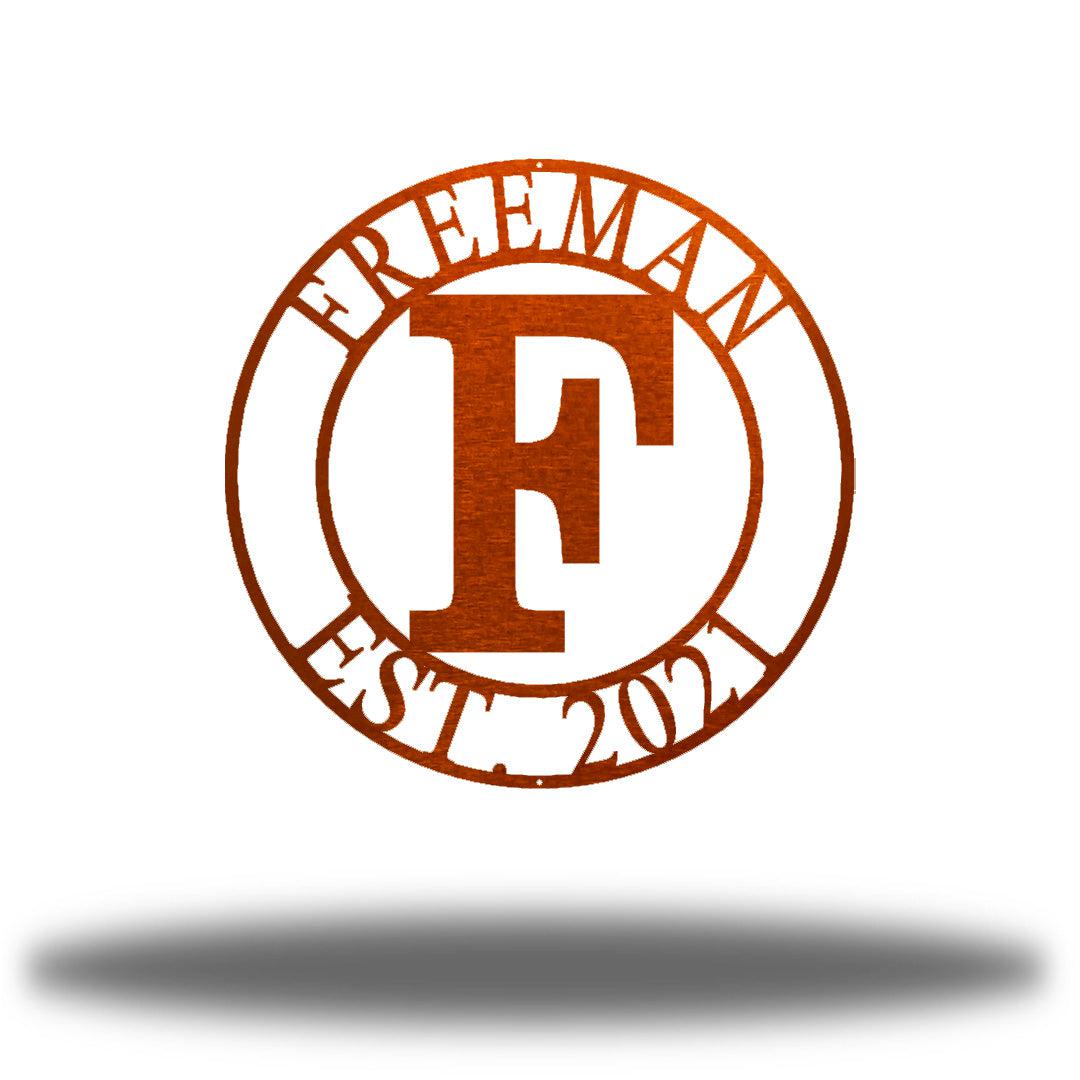 Riverside Designs-Simple Circle Monogram-Metal Wall Art Décor