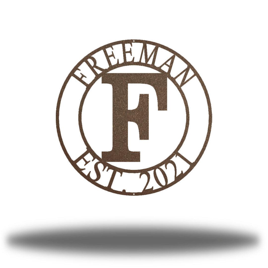 Riverside Designs-Simple Circle Monogram-Metal Wall Art Décor