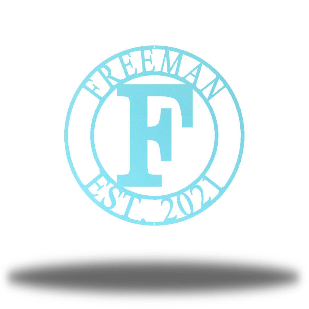 Riverside Designs-Simple Circle Monogram-Metal Wall Art Décor