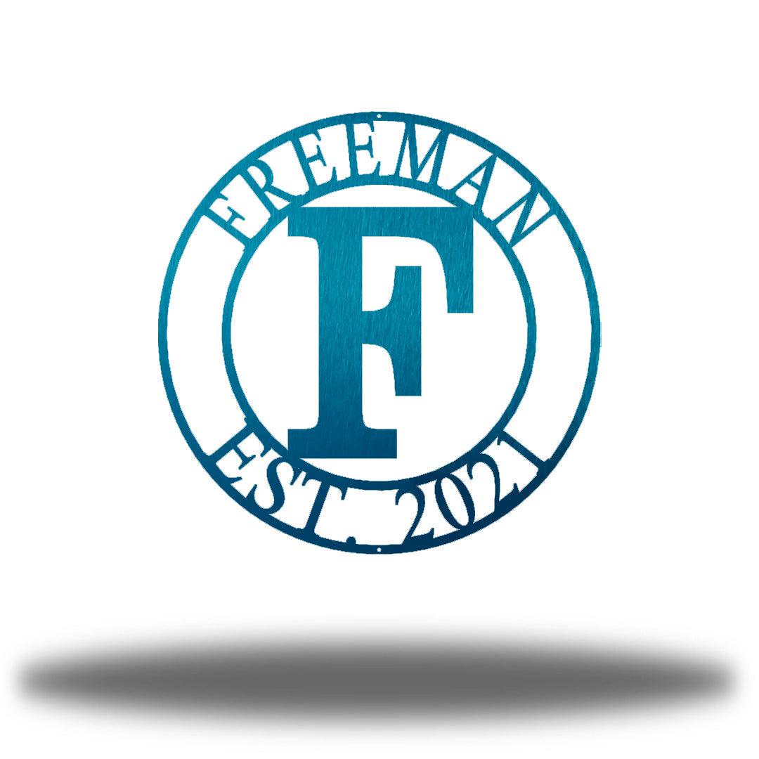 Riverside Designs-Simple Circle Monogram-Metal Wall Art Décor